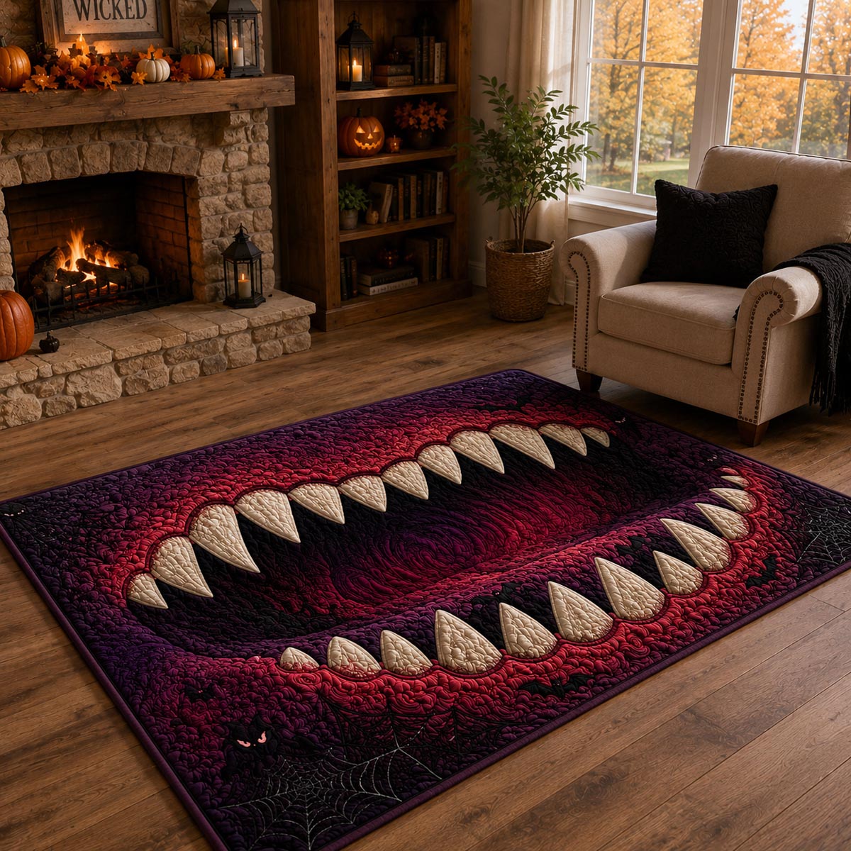 Monster Corridor Area Rug - Non-Slip Washable 3D Print Rug for Living Room & BedroomTVC210872