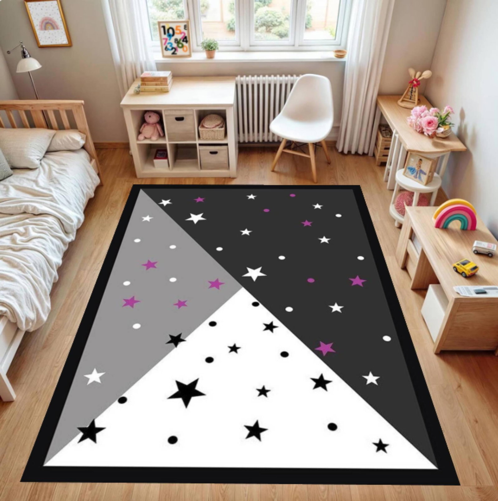 Mordern Star Pattern Mat - Kids Room RugsTVC1708389