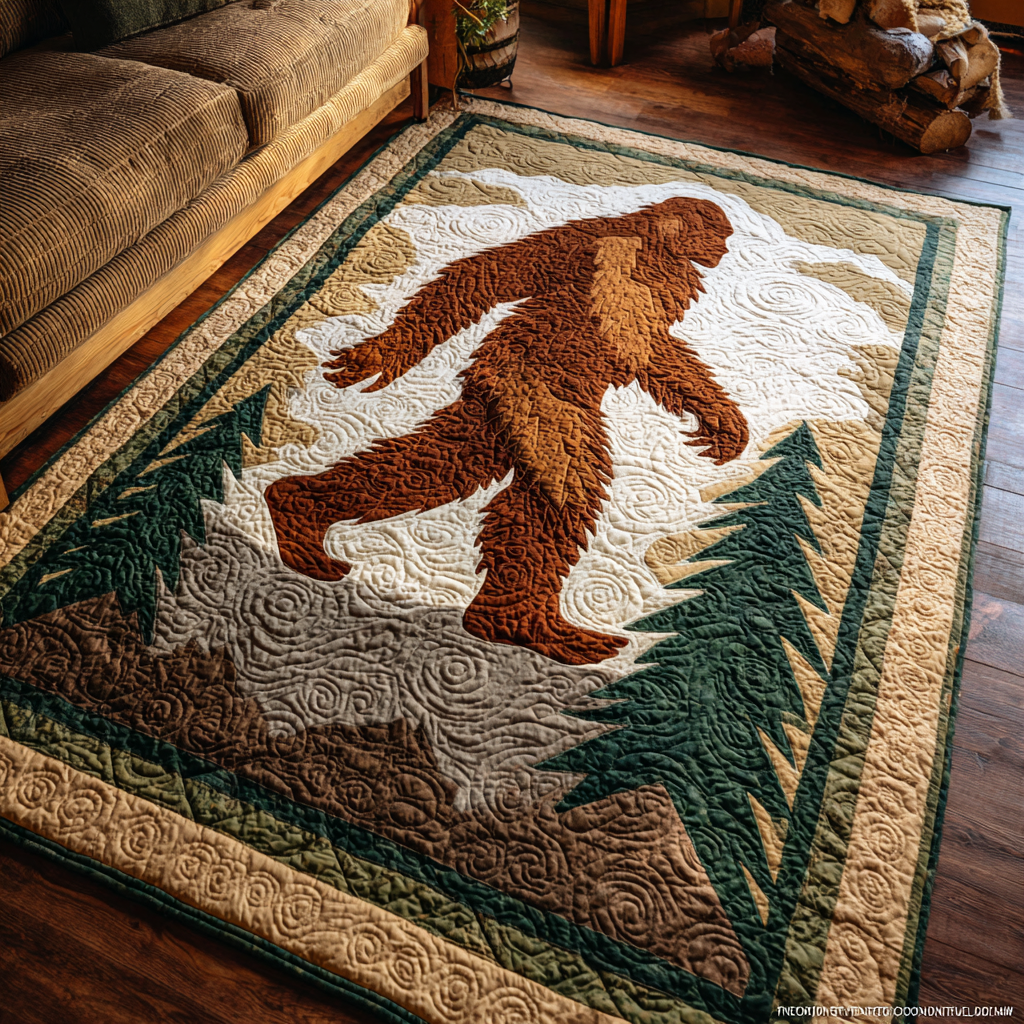 Mountain Bigfoot Area Rug - Non-Slip Washable 3D Print Rug for Living Room & BedroomTVC2108127