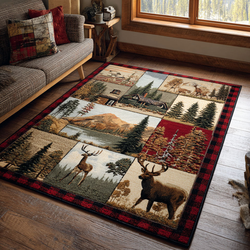 Mountain Trail Area Rug - Non-Slip Washable 3D Print Rug for Living Room & BedroomTVC2108213