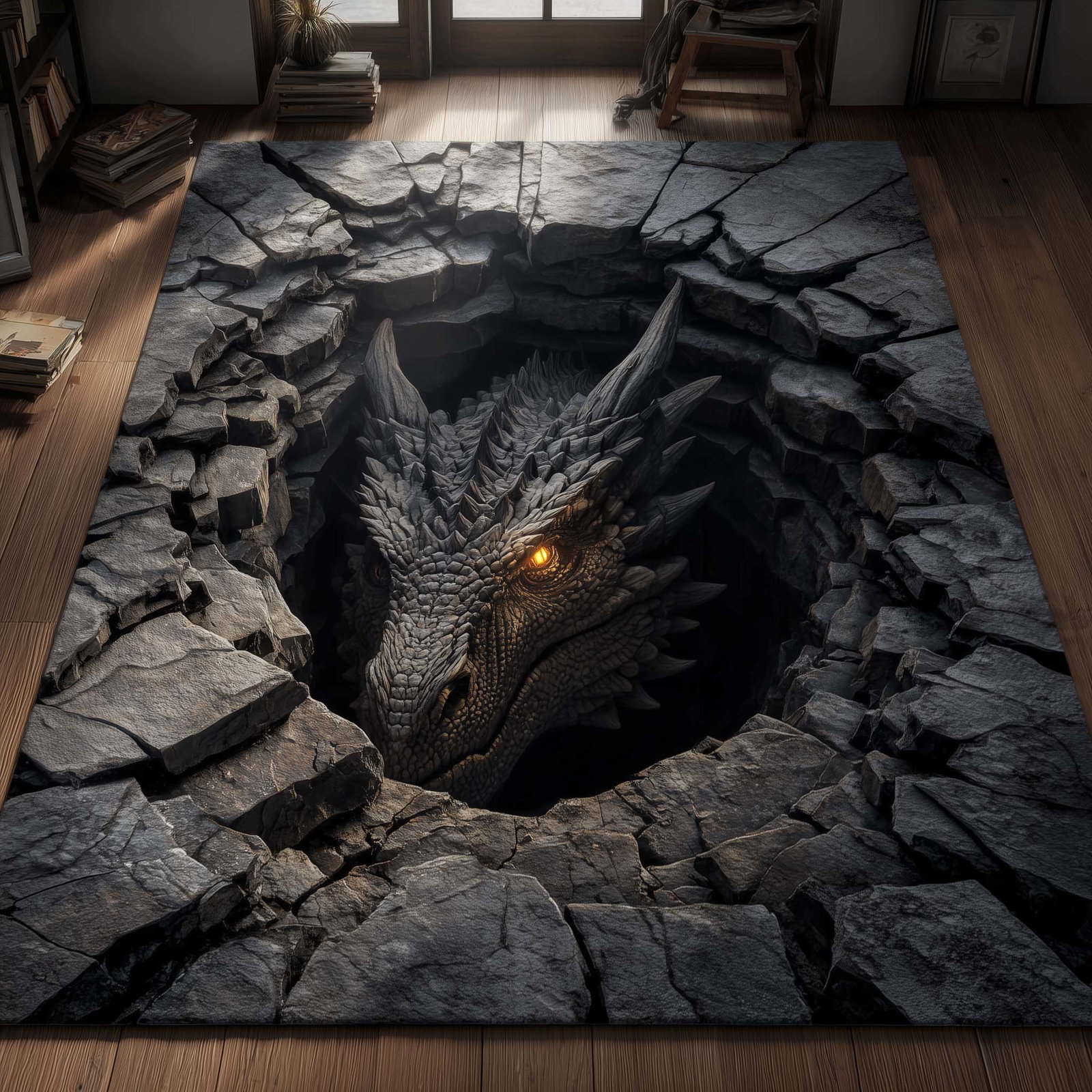 Mythic Sovereign Area Rug - Non-Slip Washable 3D Print Rug for Living Room & BedroomTVC2108158