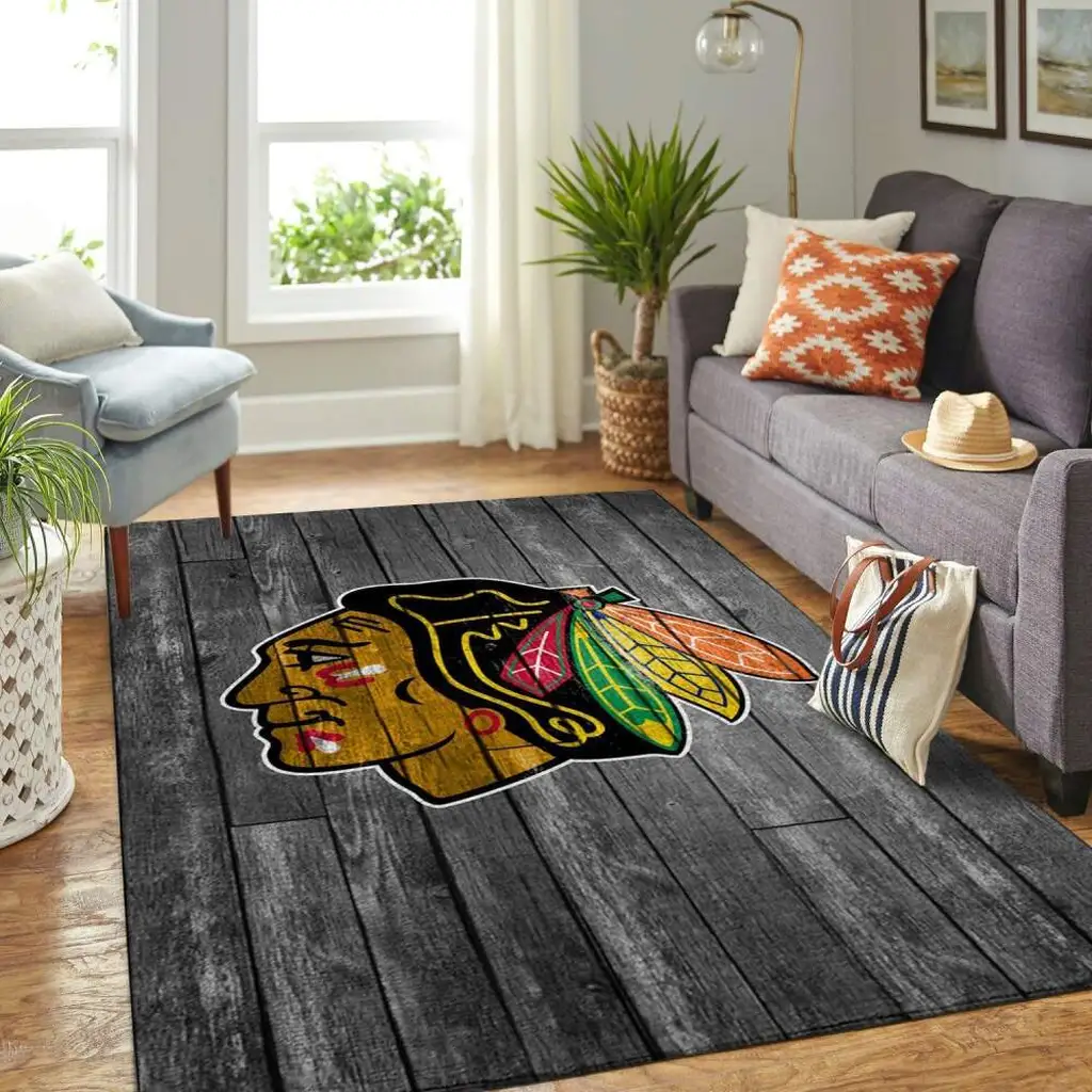 Native American Pattern Rug for Modern Living Room Black and Yellow