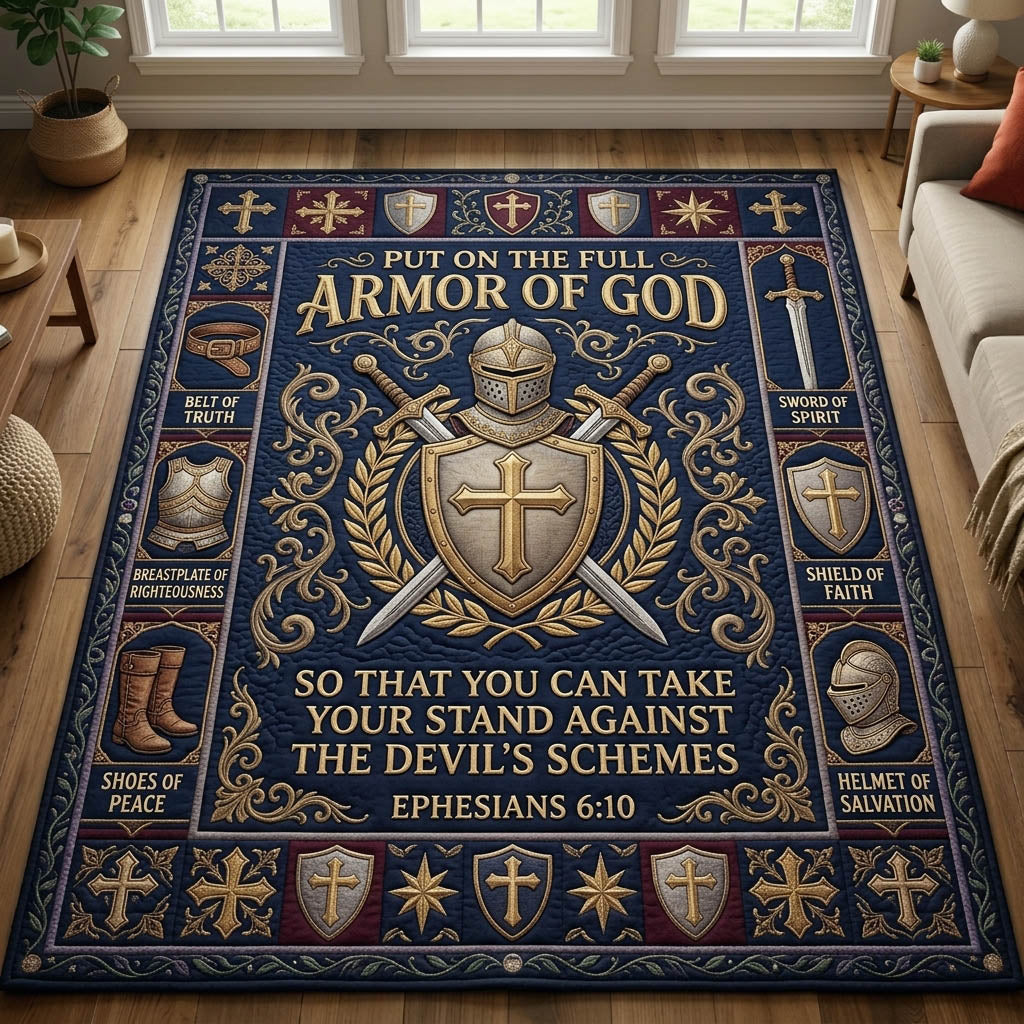 Navy Gold Crossed Swords Area Rug - Non-Slip Washable 3D Print Rug for Living Room & BedroomTVC210860