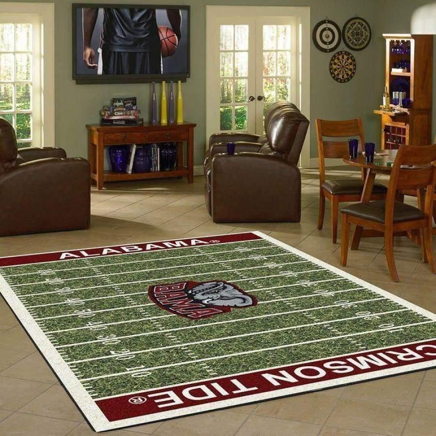 NCAAÂ Alabama Crimson Tide Football Area Rug Living Room Home DÃ©cor