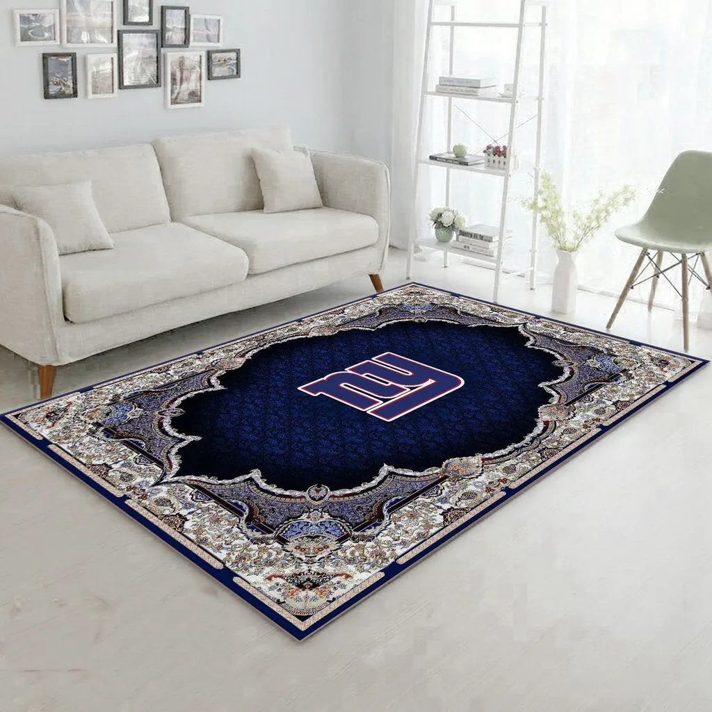 New York Giants Rug - Classic Decorative Area for Home Blue and White