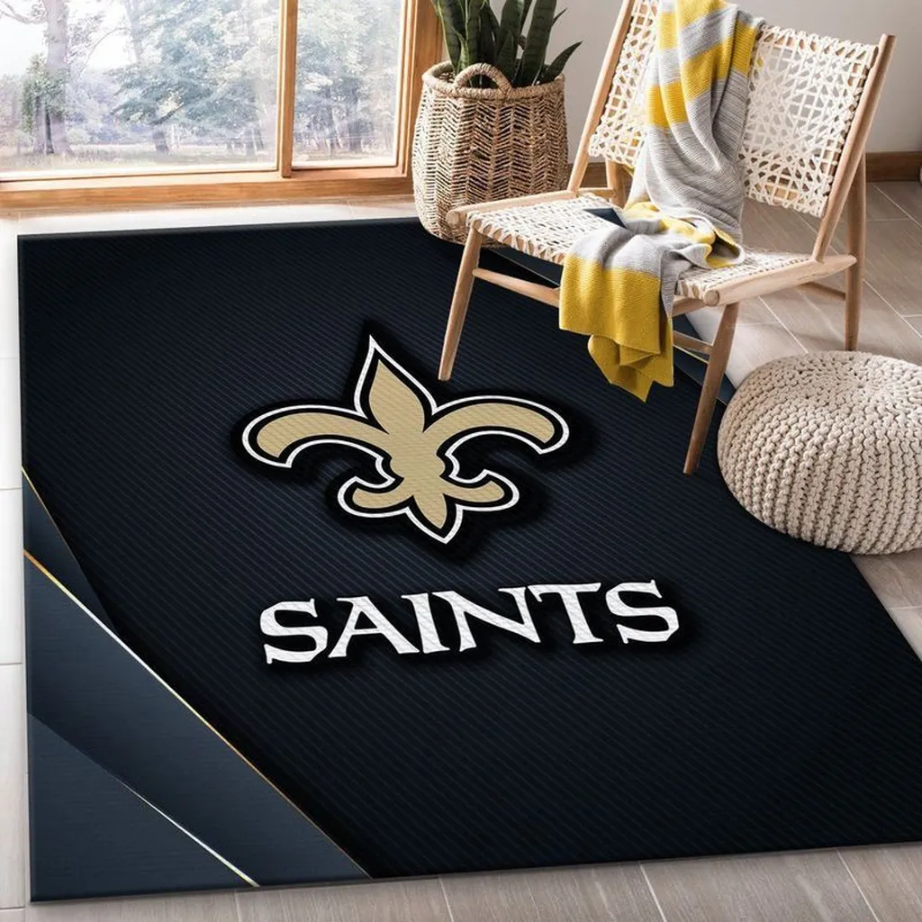 New York Giants Rug - Football Team Fan Carpet Beige and Black
