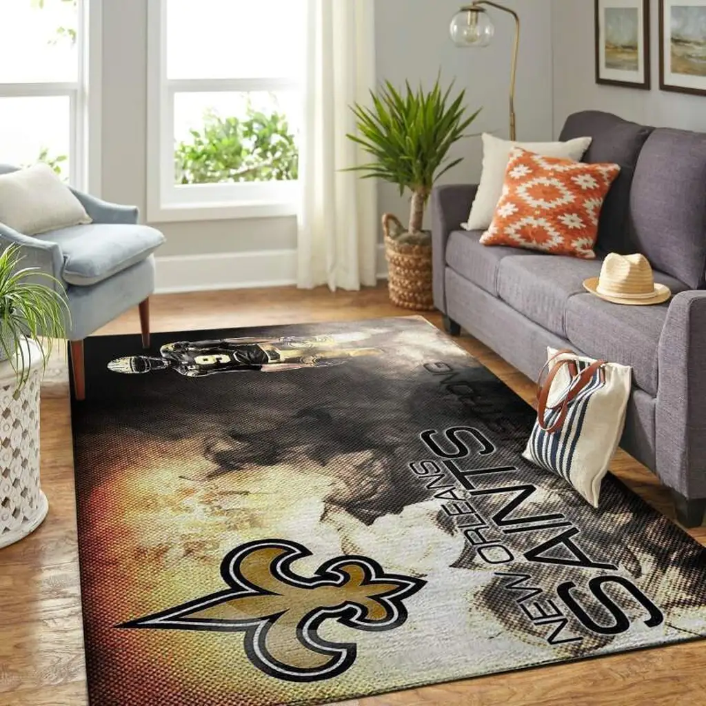 New York Giants Rug - Logo Area for Home Decor Black and Gold