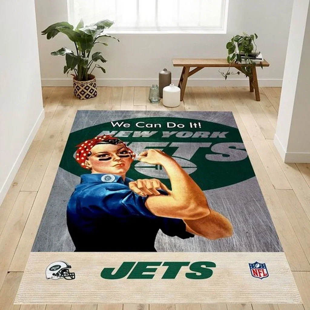 New York Jets Rug - Inspirational for Home Decor Beige and Blue