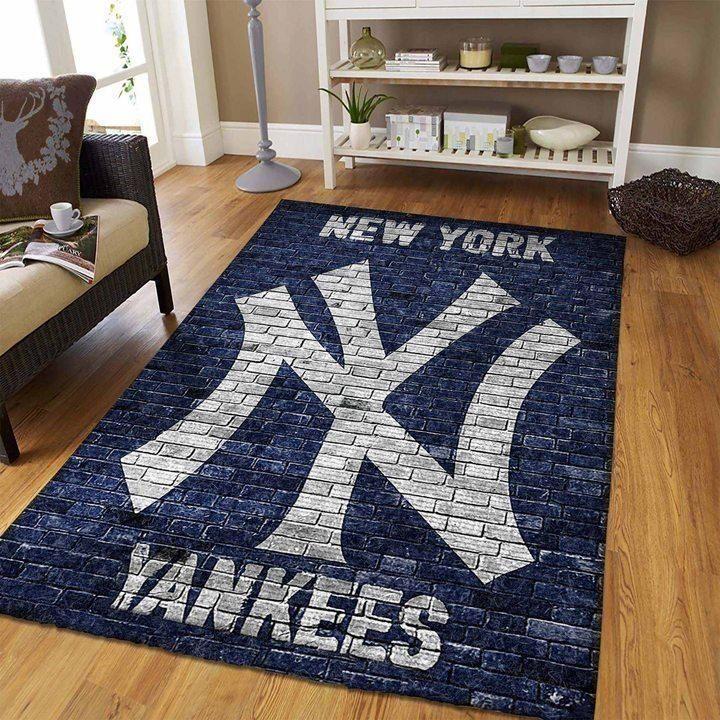New York Yankees Area Rug Mlb Baseball Team Logo Carpet