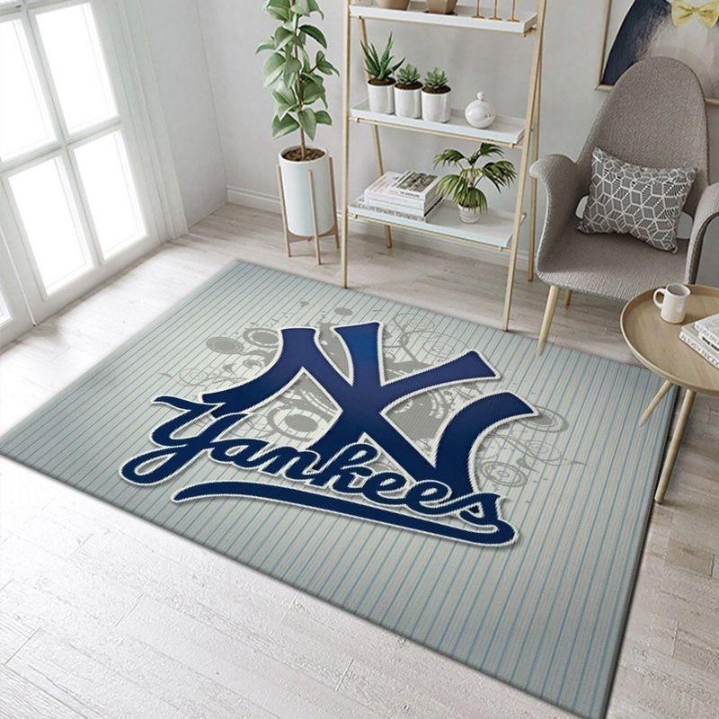 New York Yankees Mlb Baseball Area Rug Baseball Rug Carpet