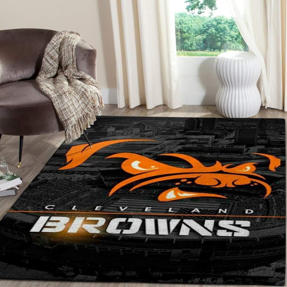 NFL Cleveland Browns Area Rug Football Rug Carpet Floor Decor Home DecorÂ V1762