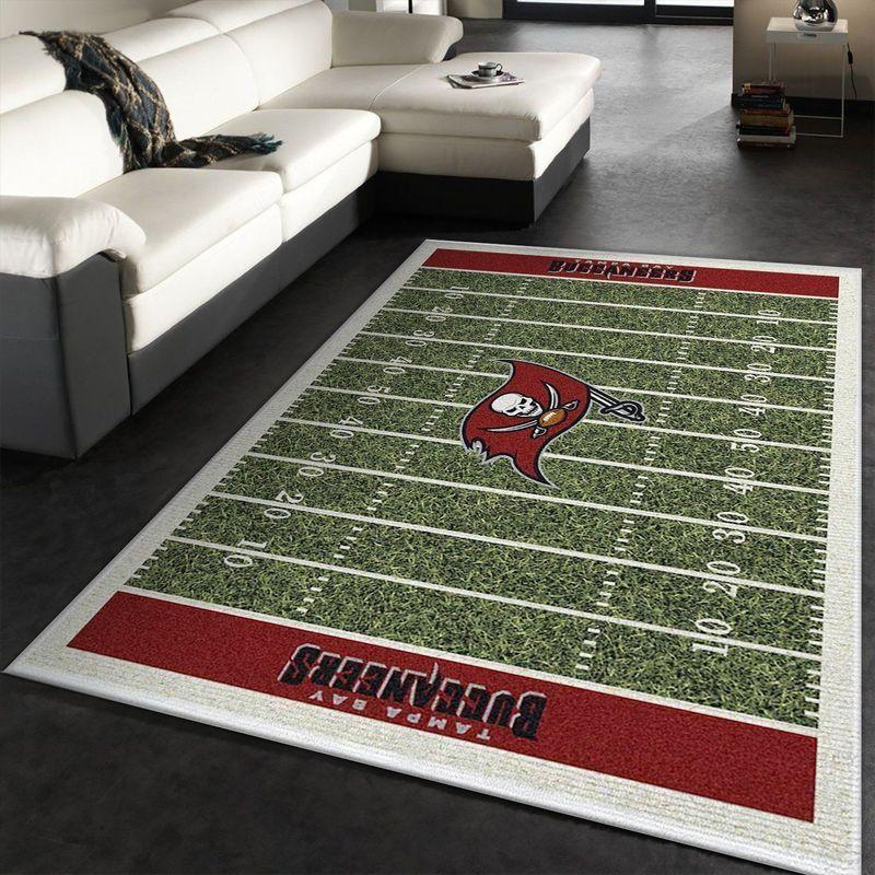 NFL Tampa Bay Buccaneers Rectangle Rug Personalized Non-Slip Carpet