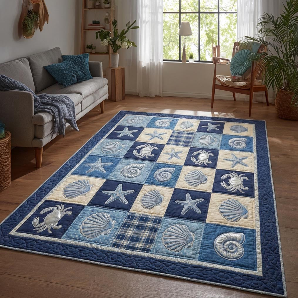 Ocean Charm Area Rug - Non-Slip Washable 3D Print Rug for Living Room & BedroomTVC210873