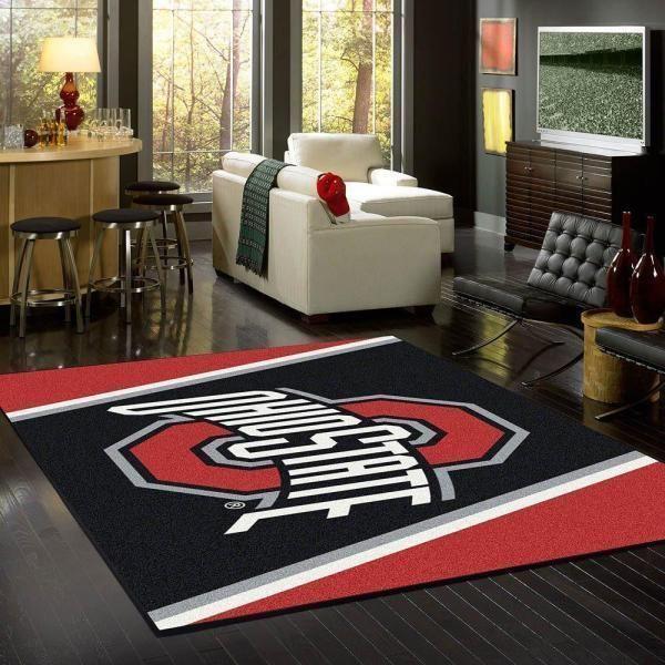 Ohio State Area Rug Football Living Room Carpet Home Rug Carpet