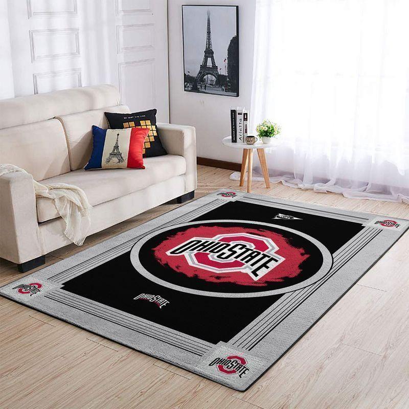 Ohio State Buckeyes Area Rugs Ncaa Living Room Carpet