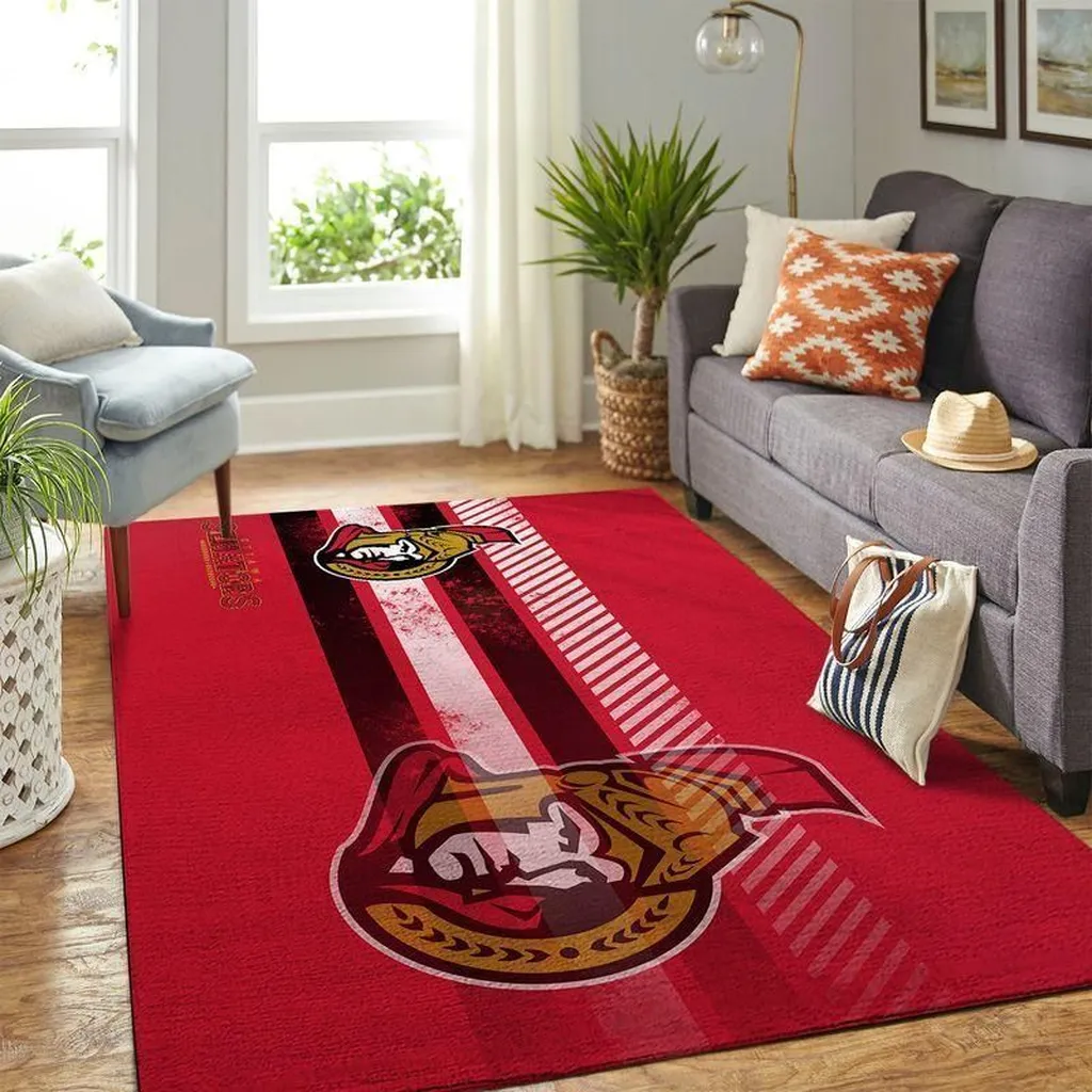 Ottawa Senators Rug - for Stylish Living Room Decor Black and Red