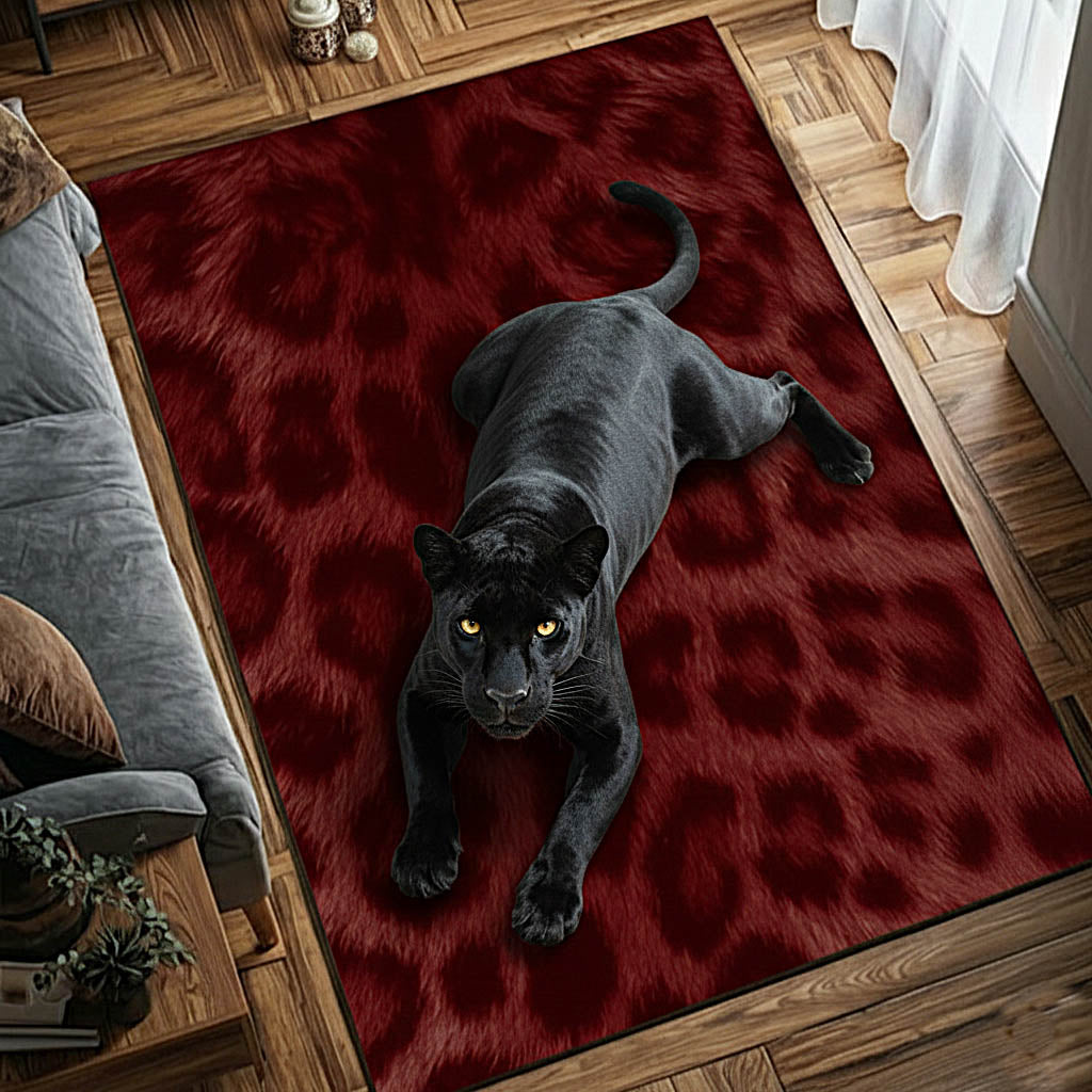 panther Area Rug - Non-Slip Washable 3D Print Rug for Living Room & BedroomTVC2108158
