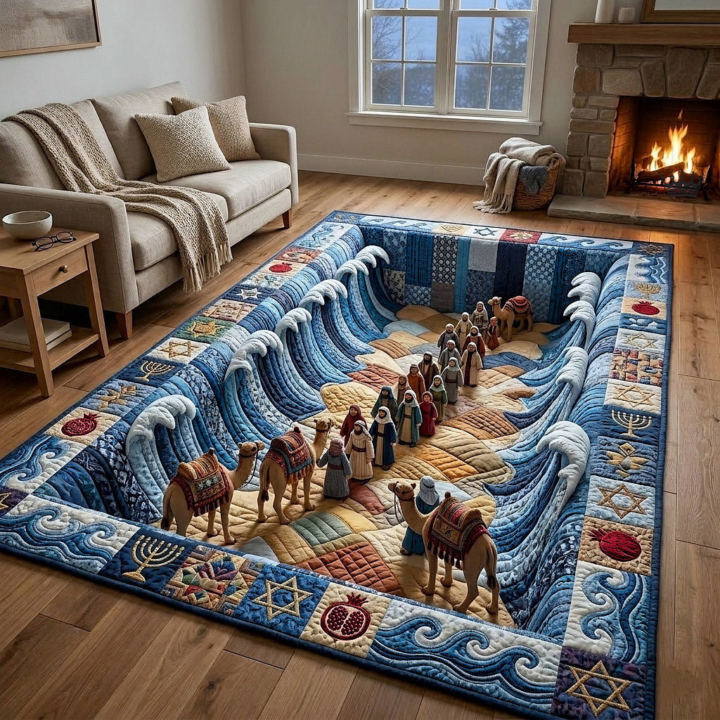 Passover Seder Area Rug - Non-Slip Washable 3D Print Rug for Living Room & BedroomTVC2108158