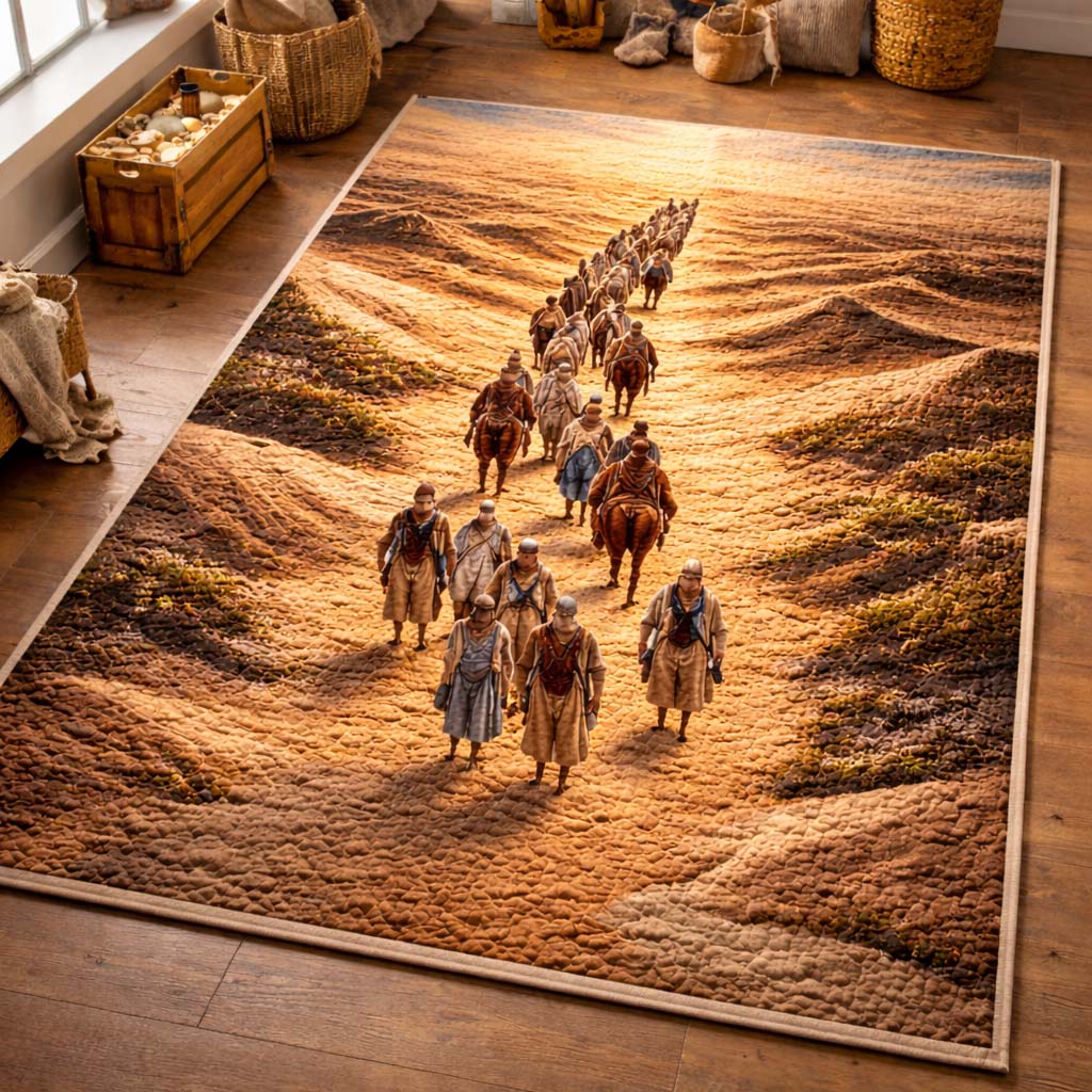 Passover Spirit Area Rug - Non-Slip Washable 3D Print Rug for Living Room & Bedroom (DesignTVC2108192