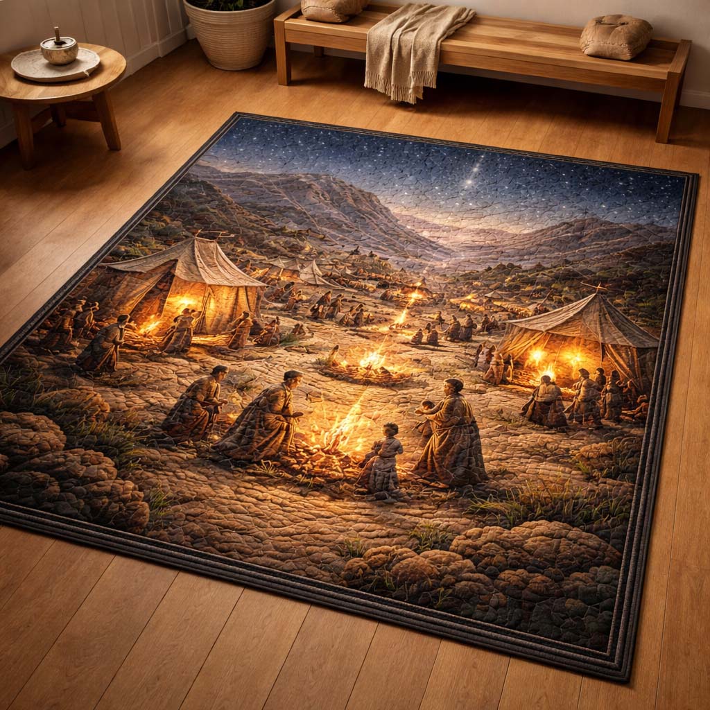 Passover Spirit Area Rug - Non-Slip Washable 3D Print Rug for Living Room & BedroomTVC2108158