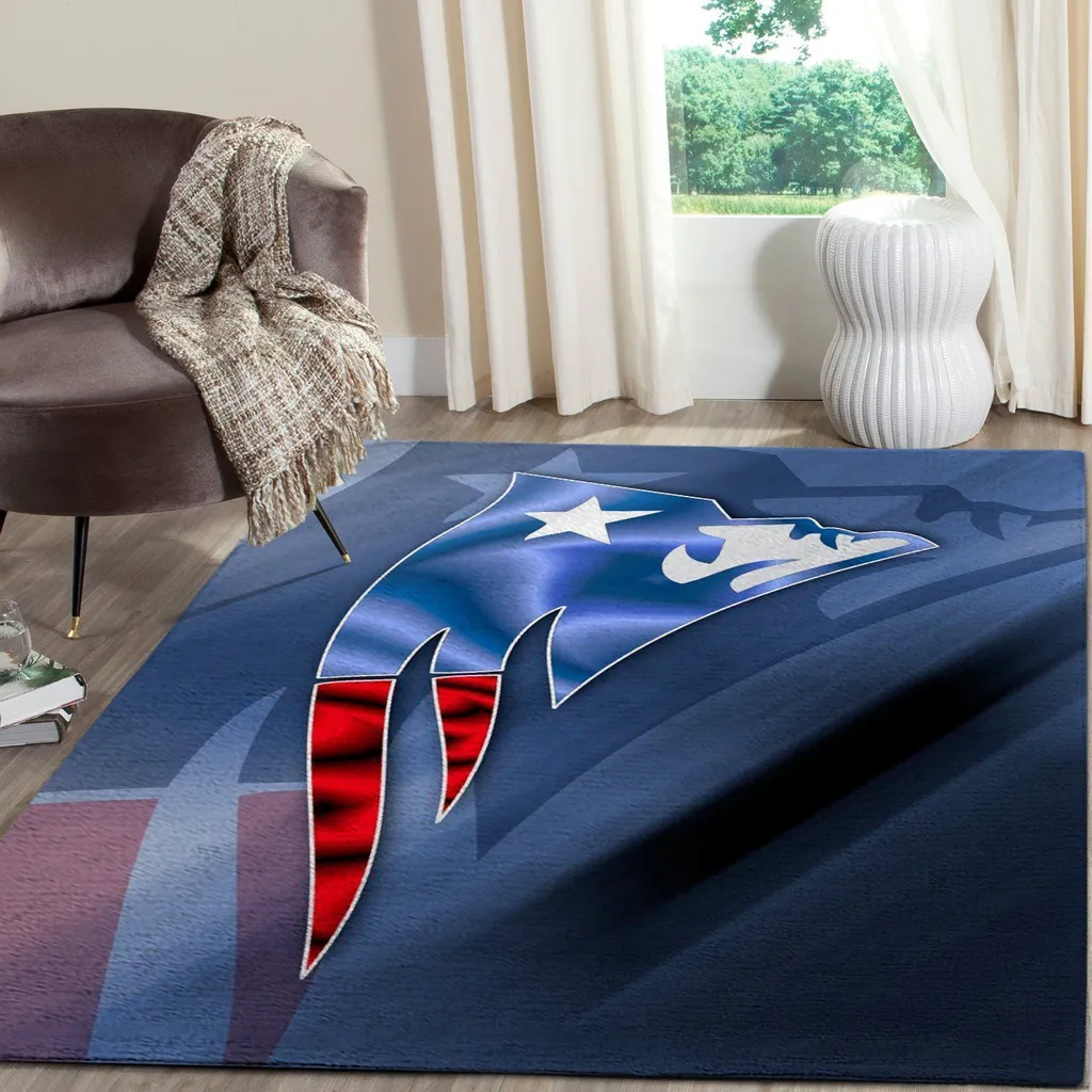 Patriot Rug for Living Room Home Decor and Style Blue and Red