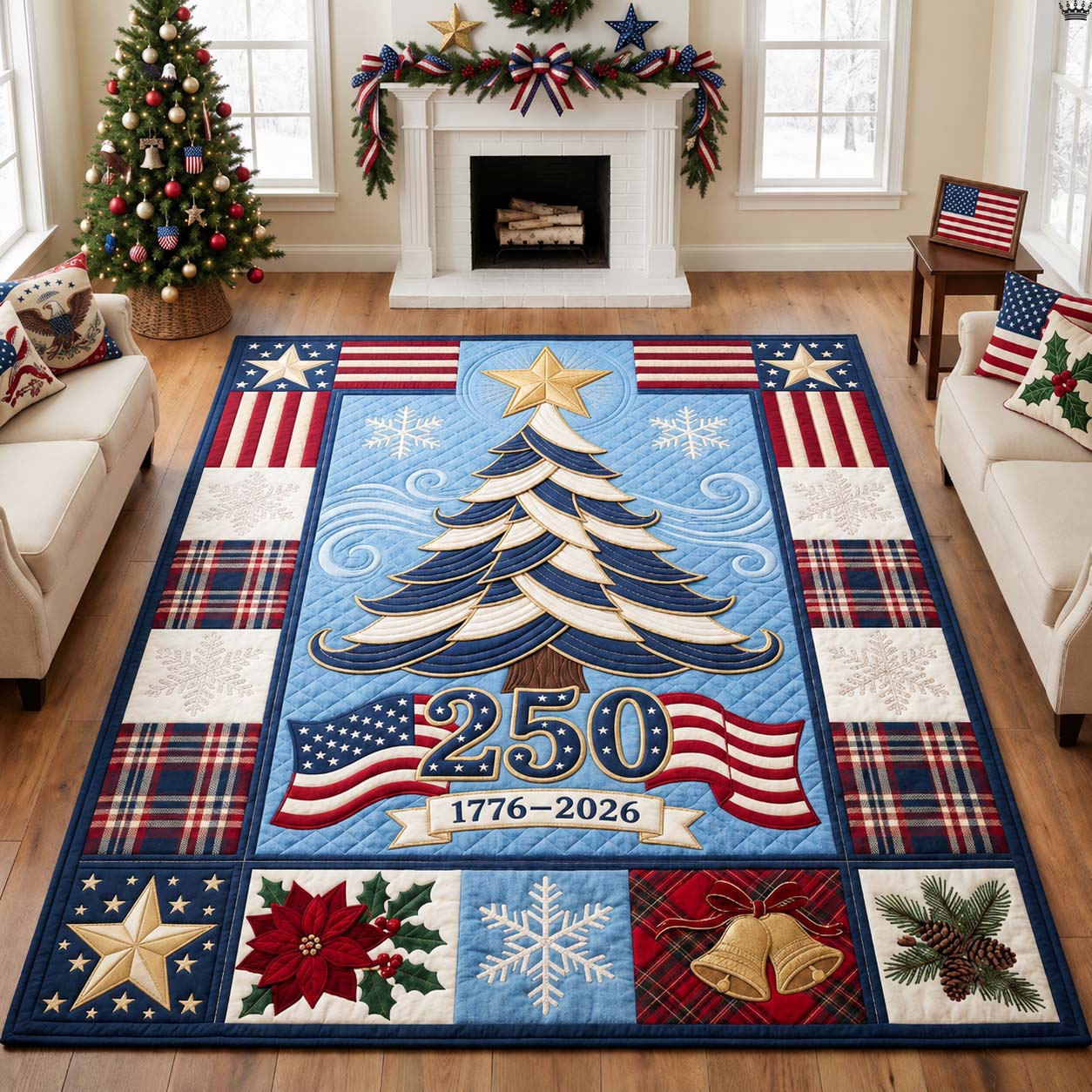 Patriotic Blue Spruce Area Rug - Non-Slip Washable 3D Print Rug for Living Room & BedroomTVC210869