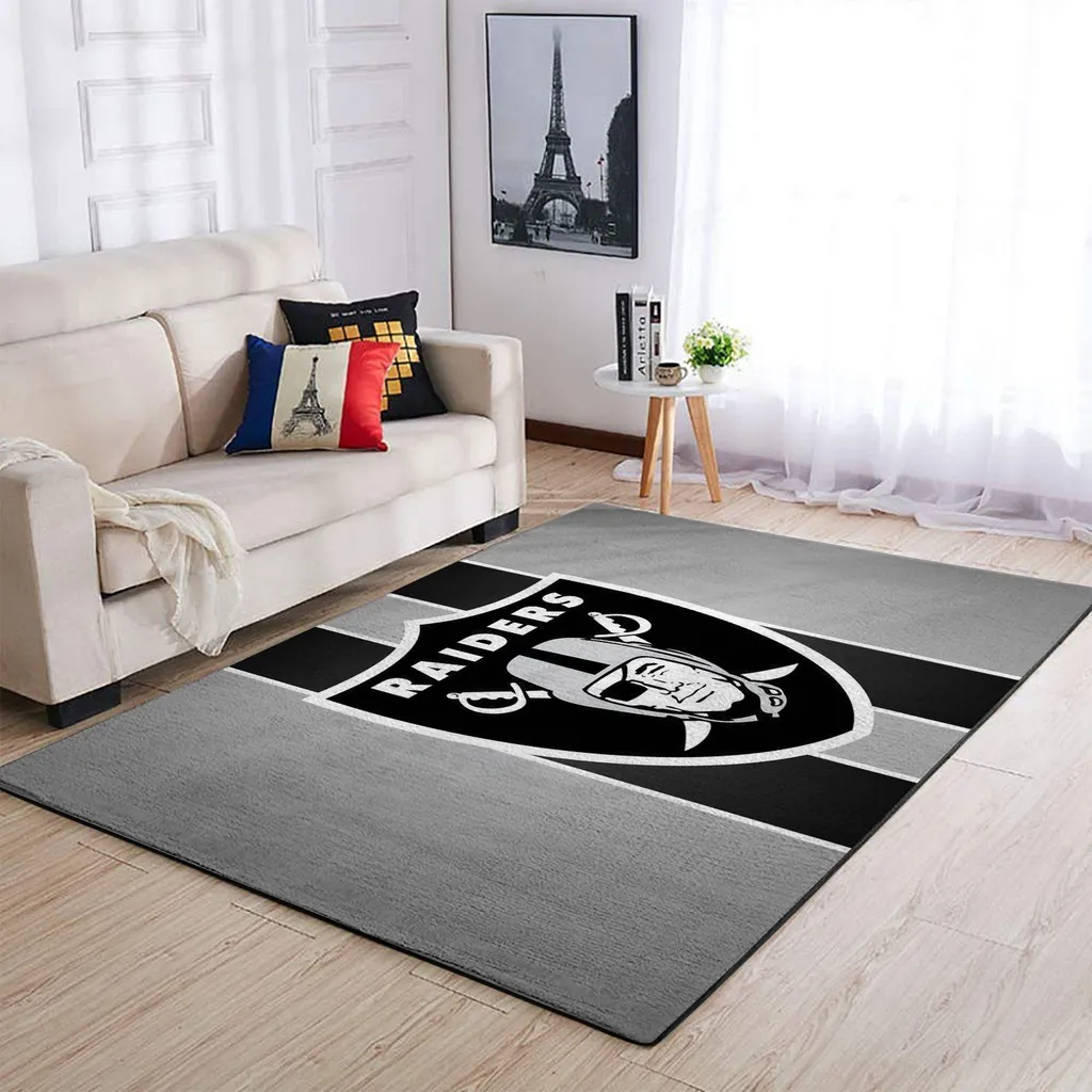 Pattern Area Rug for Modern Living Room Decor Black and Gray