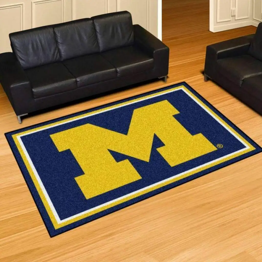 Philadelphia Eagles Rug - Football Field Area for Home Blue and Yellow