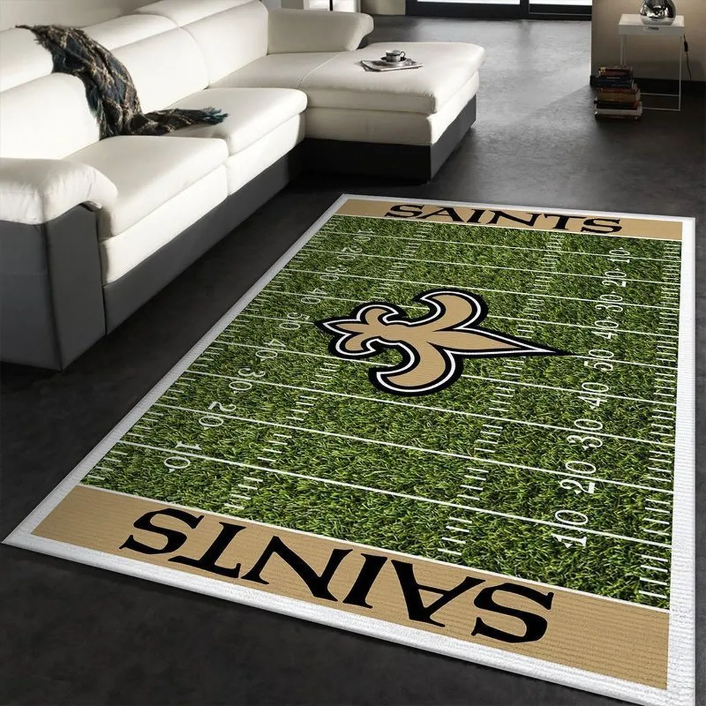 Philadelphia Eagles Rug - Football Field for Home Beige and Green