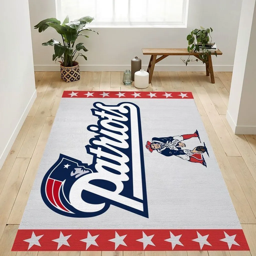 Philadelphia Eagles Rug - NFL Rustic Wood Look Area Red and White