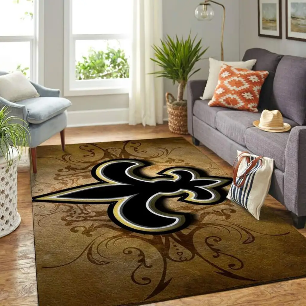 Philadelphia Eagles Rug - Wood Plank Area for Living Room Black and Brown