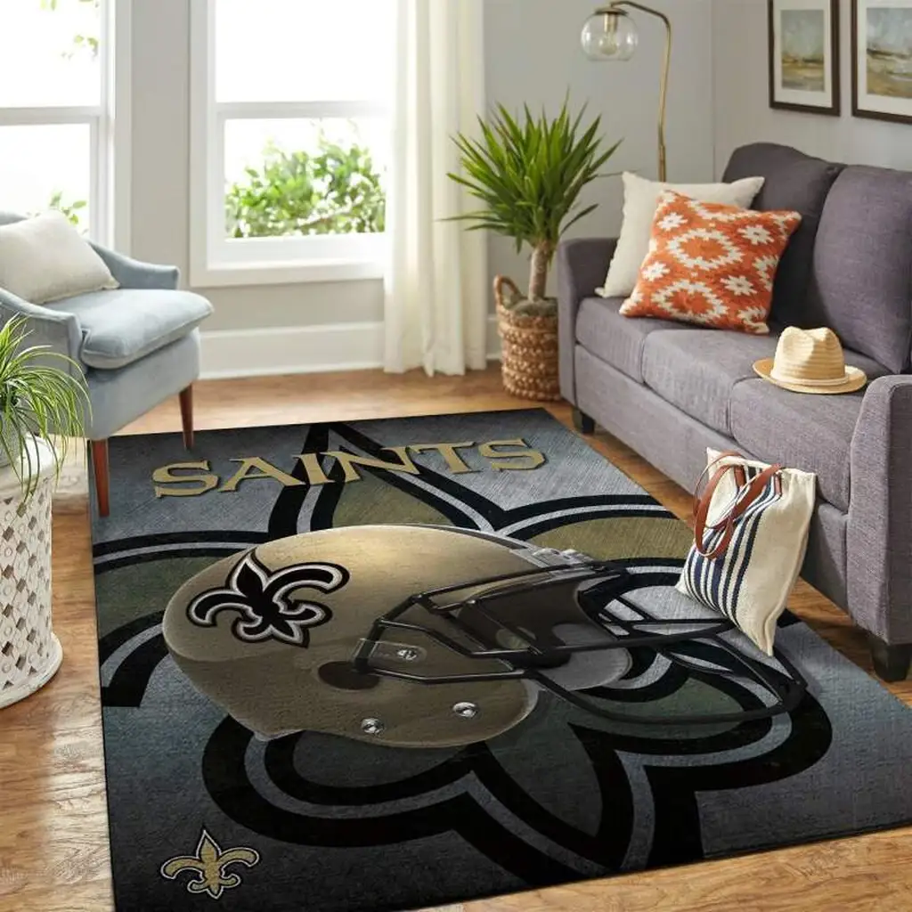 Pittsburgh Steelers Rug - for Living Room Decor Black and Gold