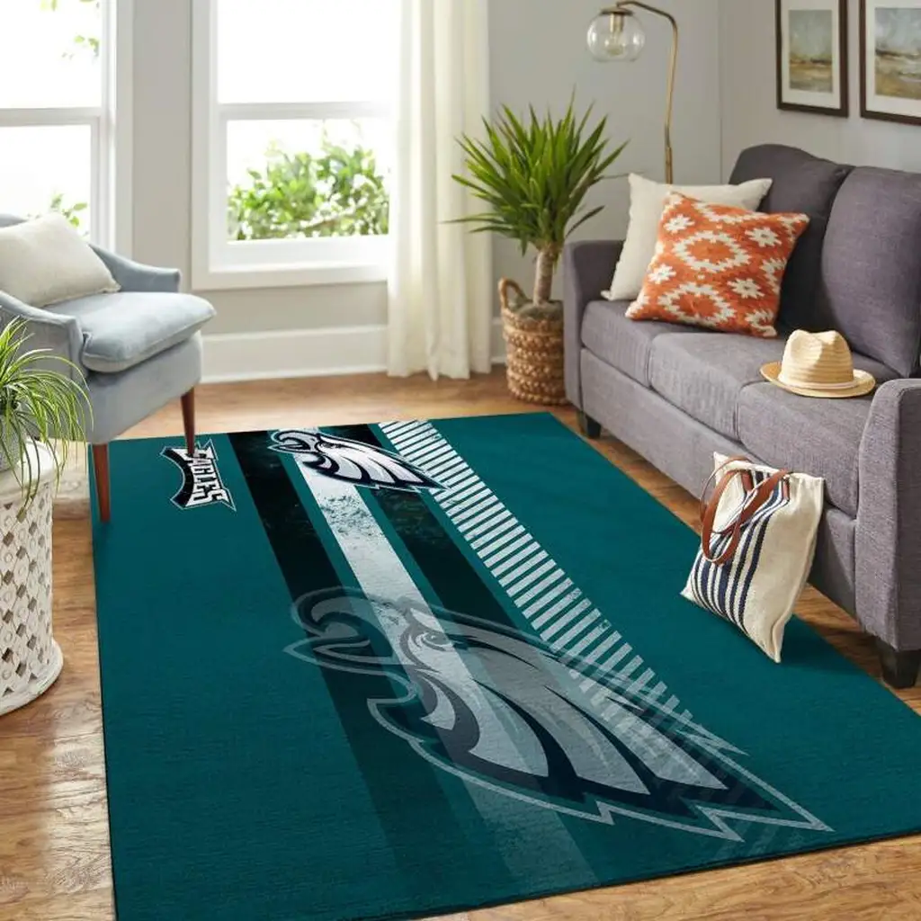 Pittsburgh Steelers Rug - Logo for Living Room Decor Green and White