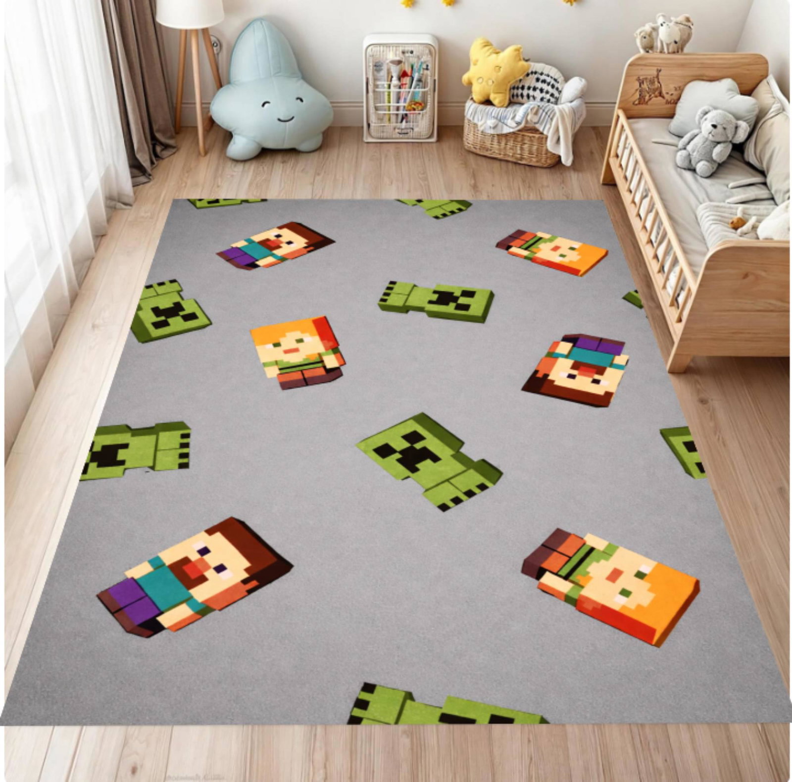 Pixel Game-kinderkleed Cartoonblokstijl Washable Playroom DecorTVC1708371