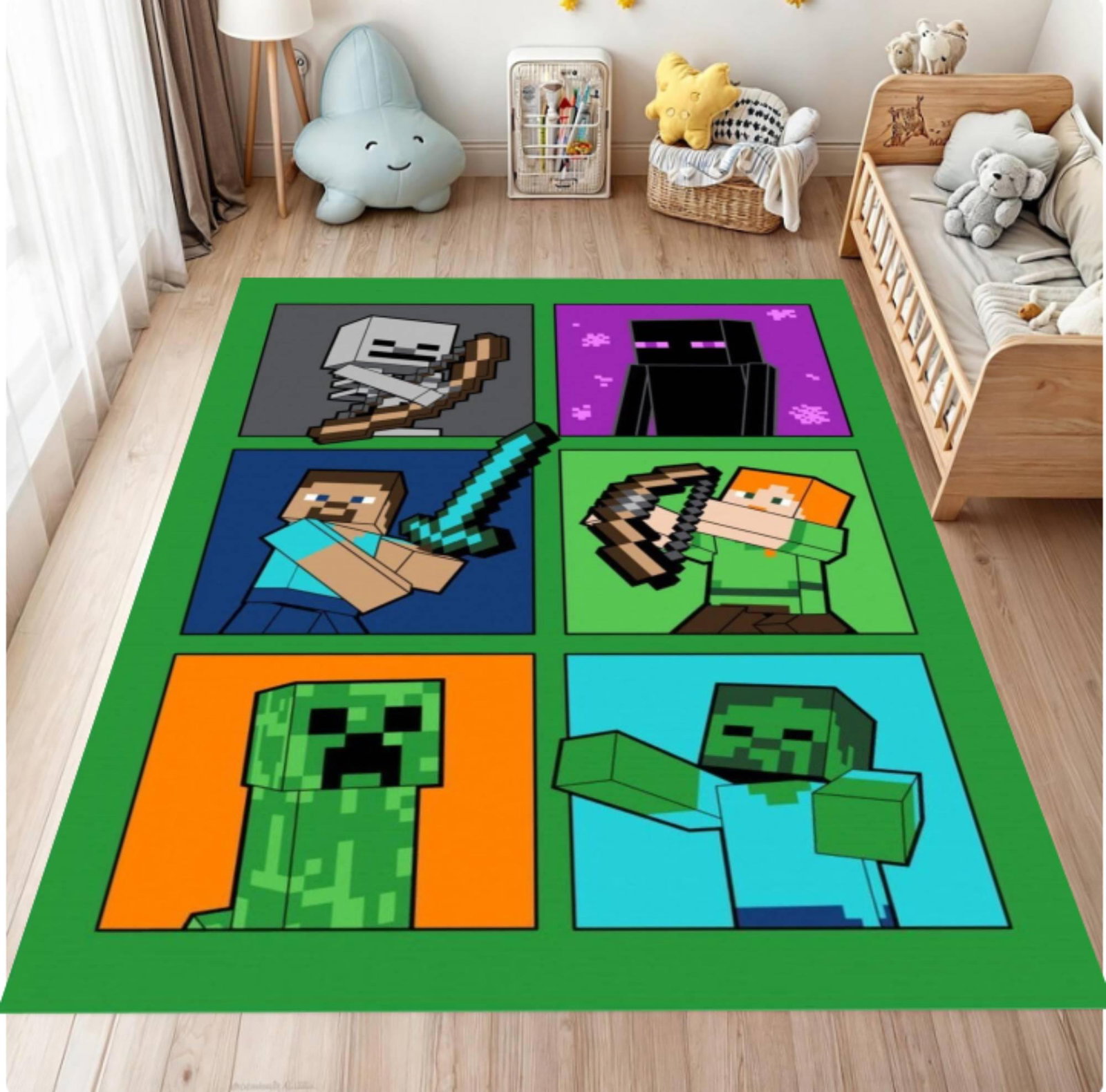 Pixel Game-vloerkleed for Kids Washable Rug for GamersTVC1708375