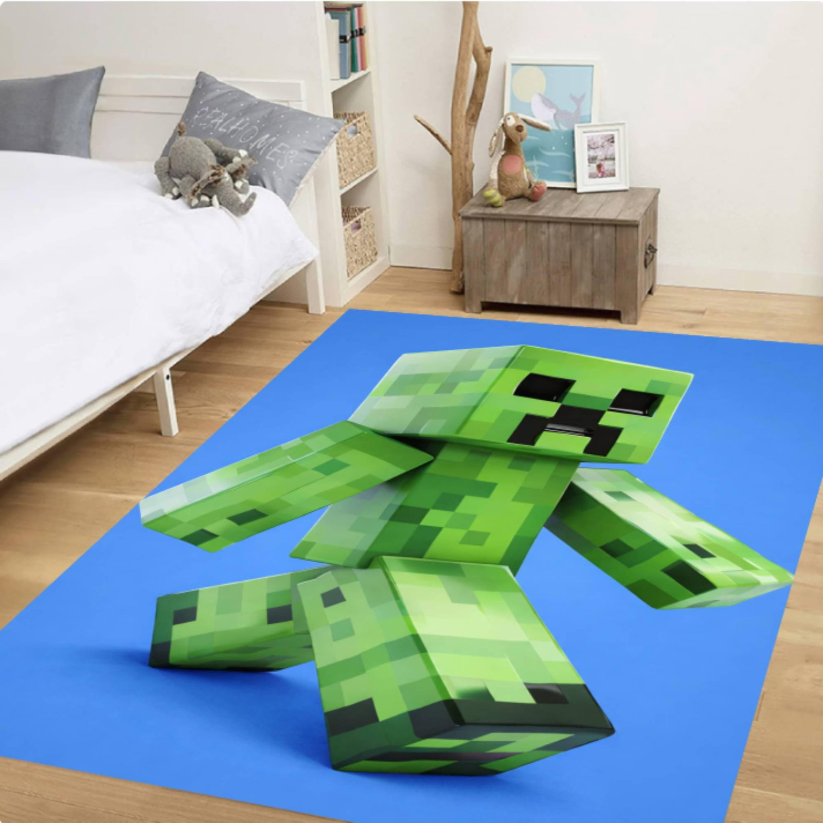 Pixel Green Monster Rug - Kids Room RugsTVC1708392