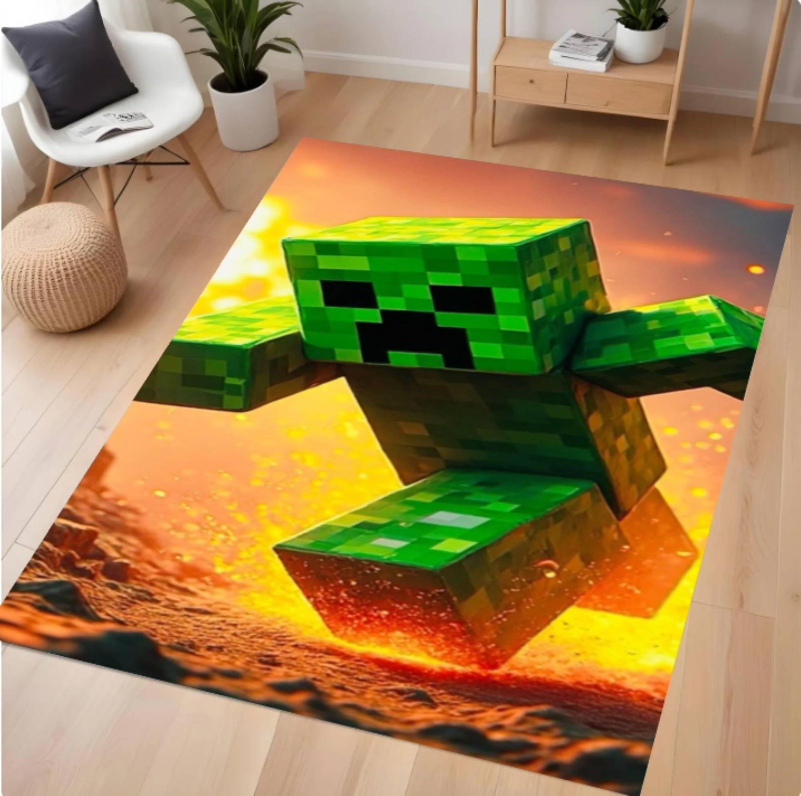 Pixel Monster Kids Rug Playroom MatTVC1708356
