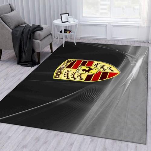 Porsche Logo Area Rug Living Room Area Rug Home Decor Carpet