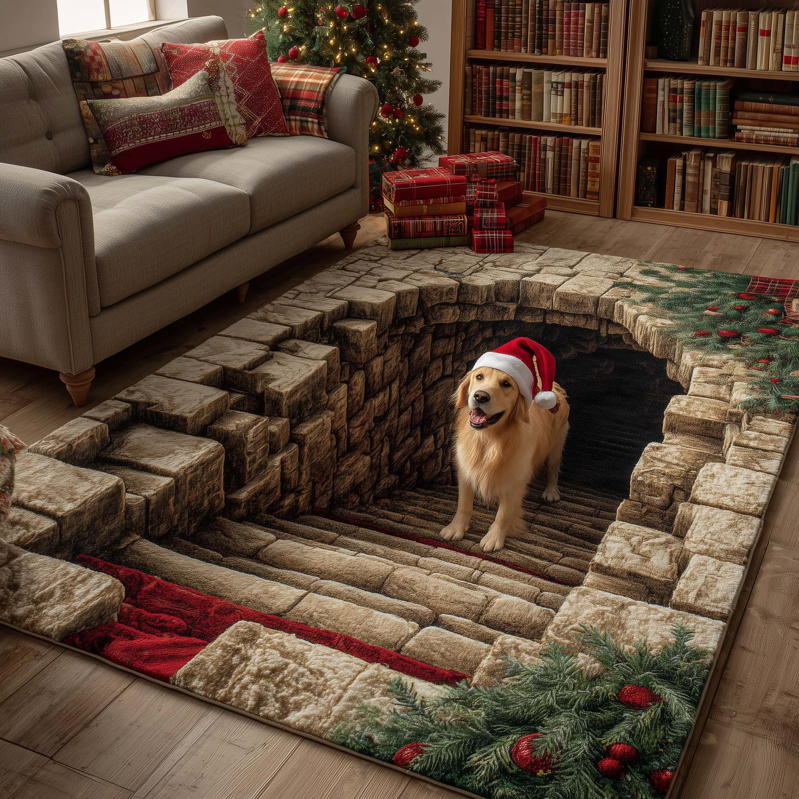 Retriever Magic Area Rug - Non-Slip Washable 3D Print Rug for Living Room & BedroomTVC2108157