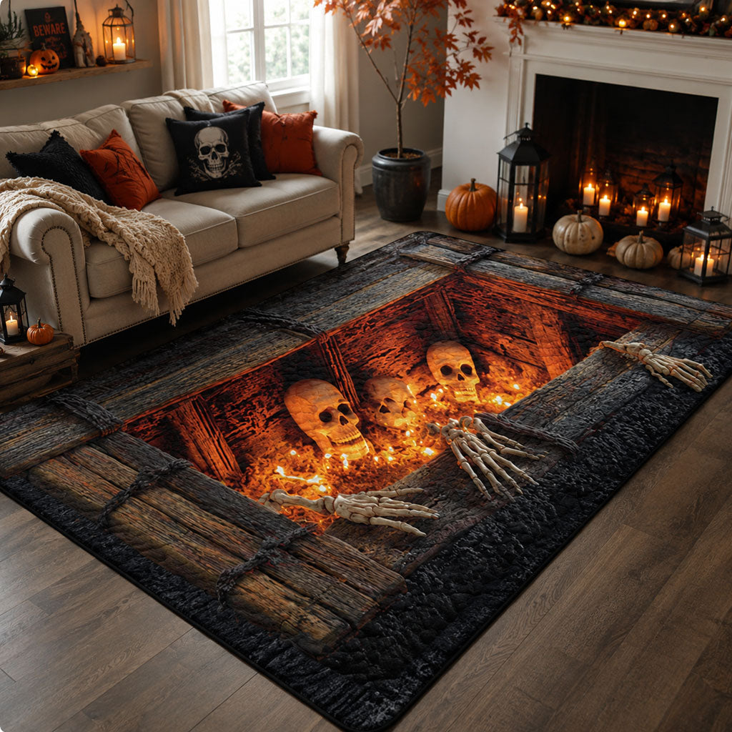 Rising From Below Area Rug - Non-Slip Washable 3D Print Rug for Living Room & BedroomTVC210849