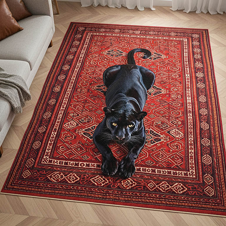Royal Prowl Area Rug - Non-Slip Washable 3D Print Rug for Living Room & BedroomTVC2108157