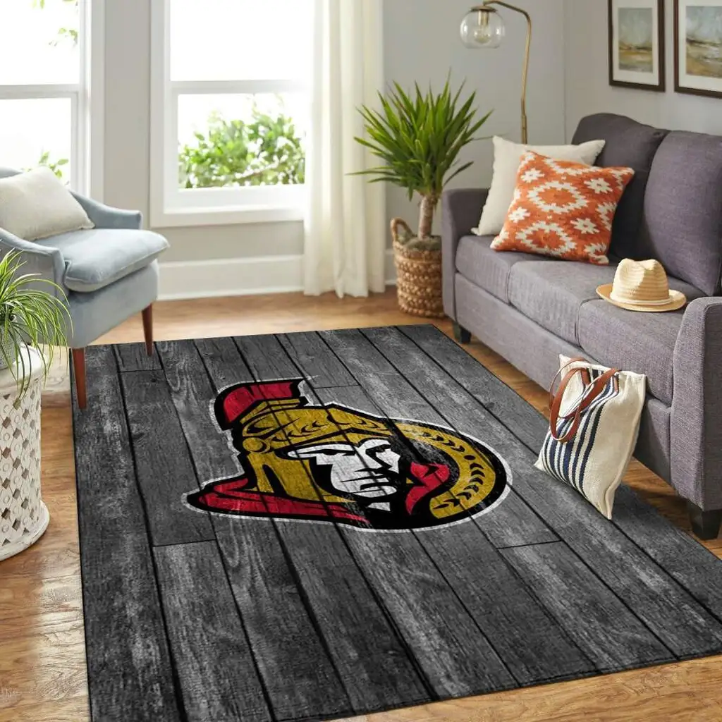 Rug Classic Bold Design for Stylish Living Room Decor Black and Yellow