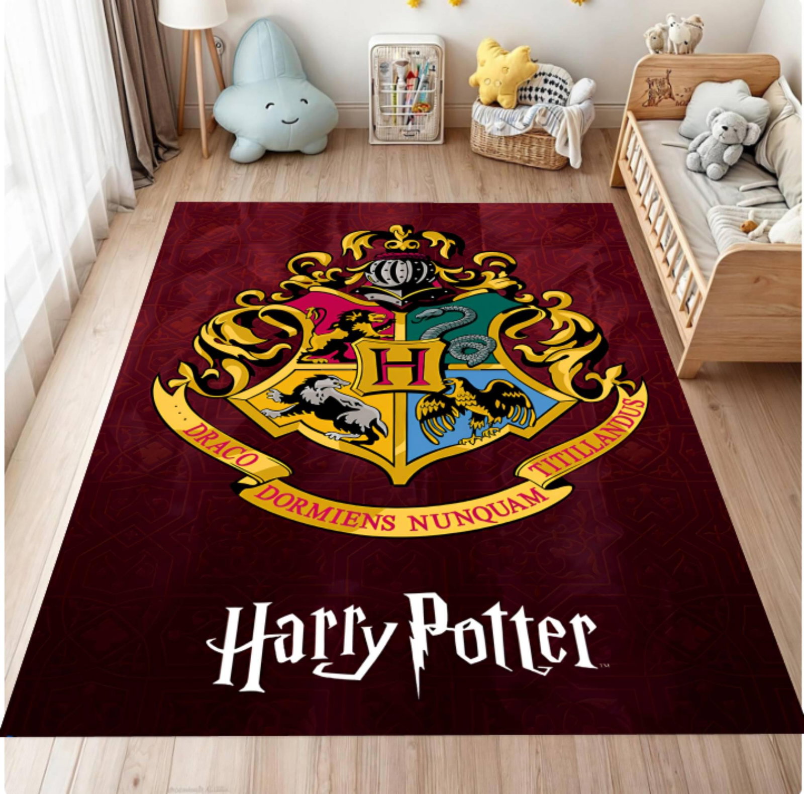 Rug Magic Academy-embleem Wizard School Rug Non-slip Playroom MatTVC1708375