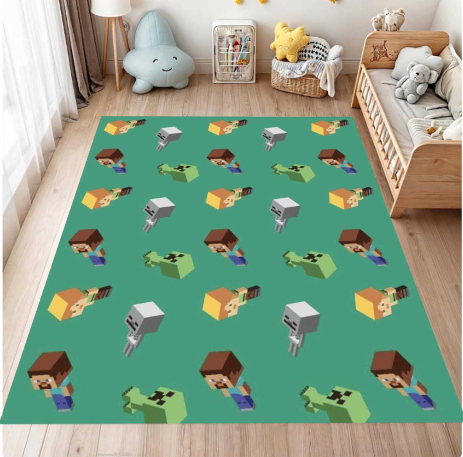 Rug Pixelgamer Rug Kinderspeelkamer Washable Kids Room DecorTVC1708372