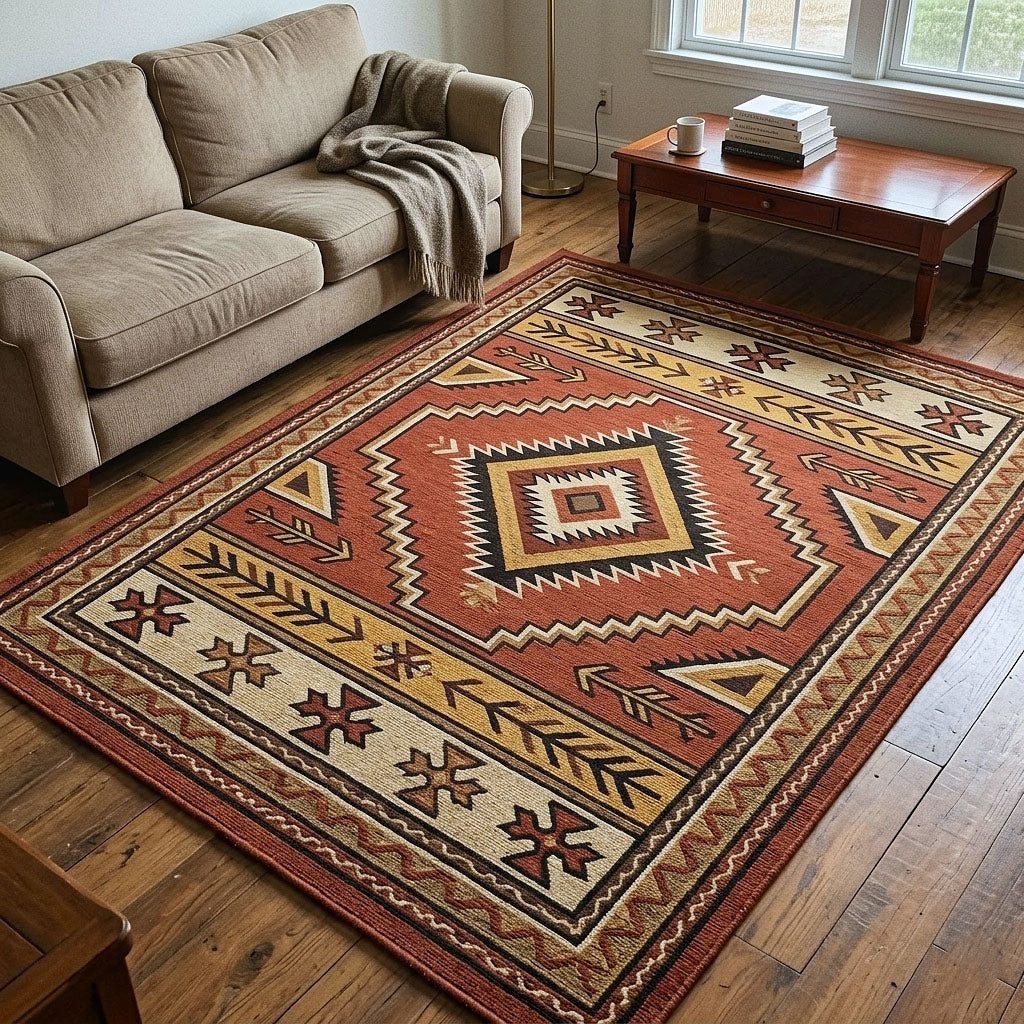 Rustic Canyon Area Rug - Non-Slip Washable 3D Print Rug for Living Room & Bedroom (DesignTVC2108190