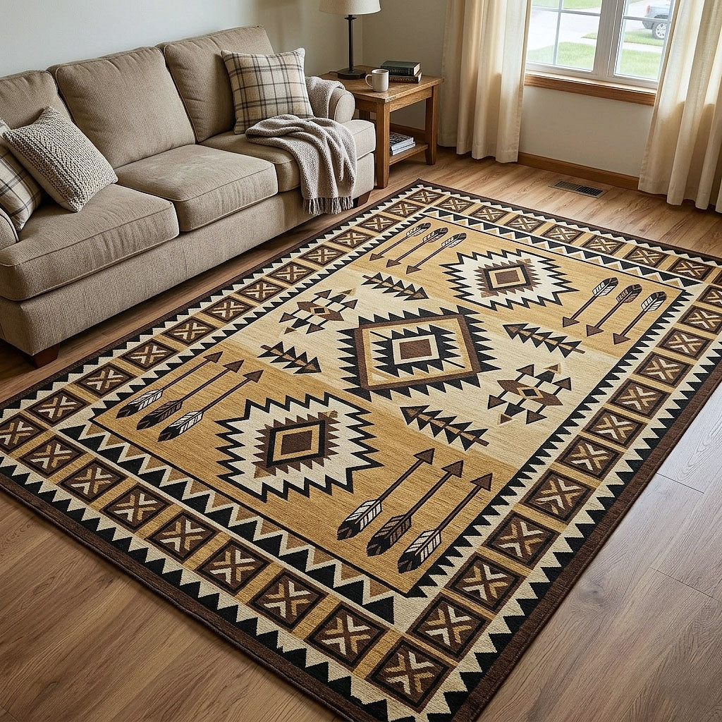Rustic Canyon Area Rug - Non-Slip Washable 3D Print Rug for Living Room & BedroomTVC2108157