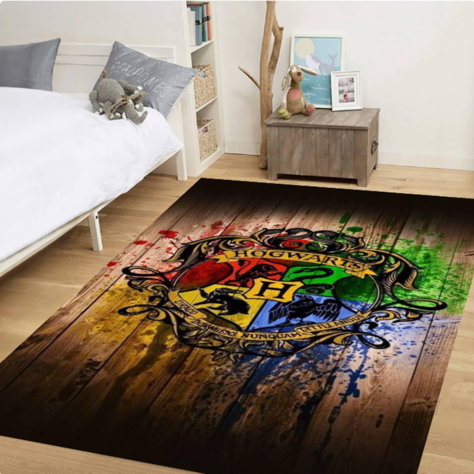 Rustic Wizard Crest Print RugTVC1708392