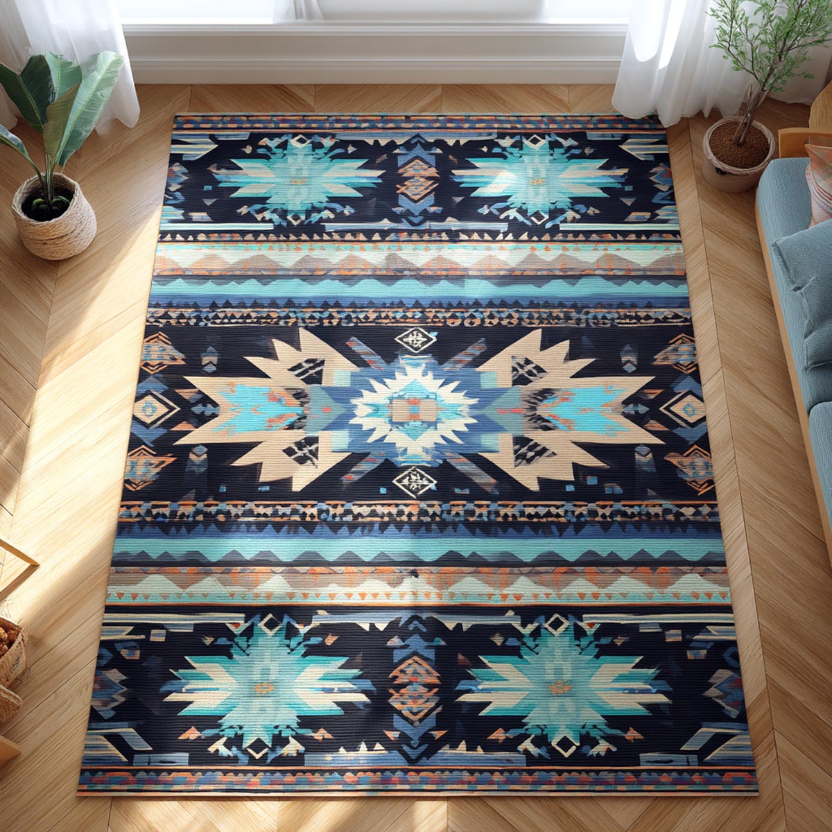 Sacred Roots Area Rug - Non-Slip Washable 3D Print Rug for Living Room & BedroomTVC2108125