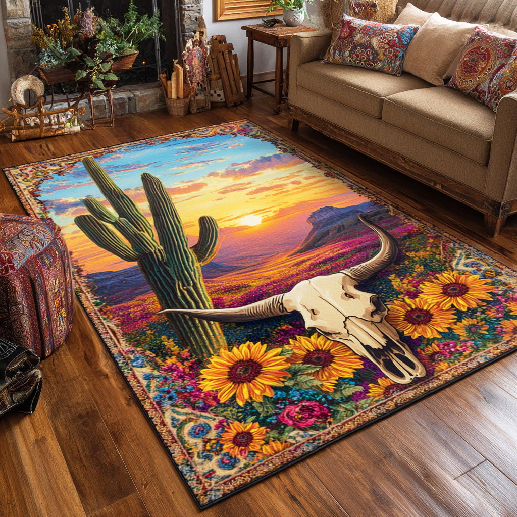 Saddle Dust Area Rug - Non-Slip Washable 3D Print Rug for Living Room & BedroomTVC2108125