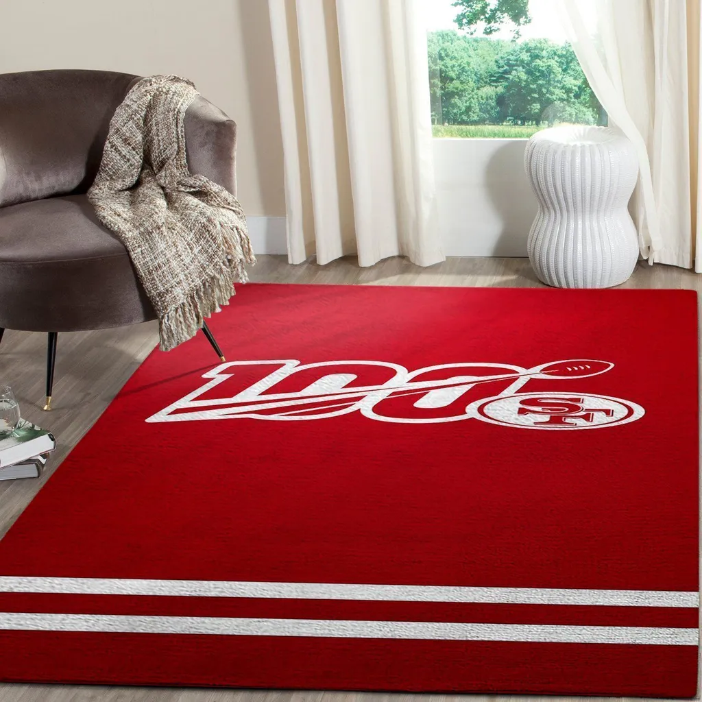 San Francisco 49ers Rug - 100th Anniversary for Home Red and White